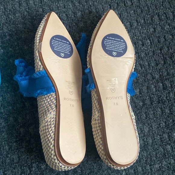 Rothy's Houndstooth Flats with Blue Bow - Picture 3 of 3